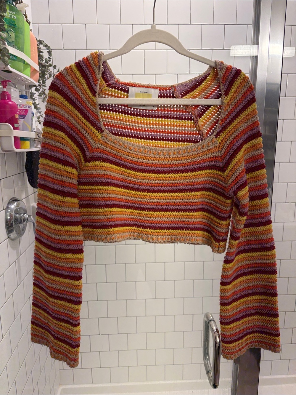 Yellow The Label cropped sweater